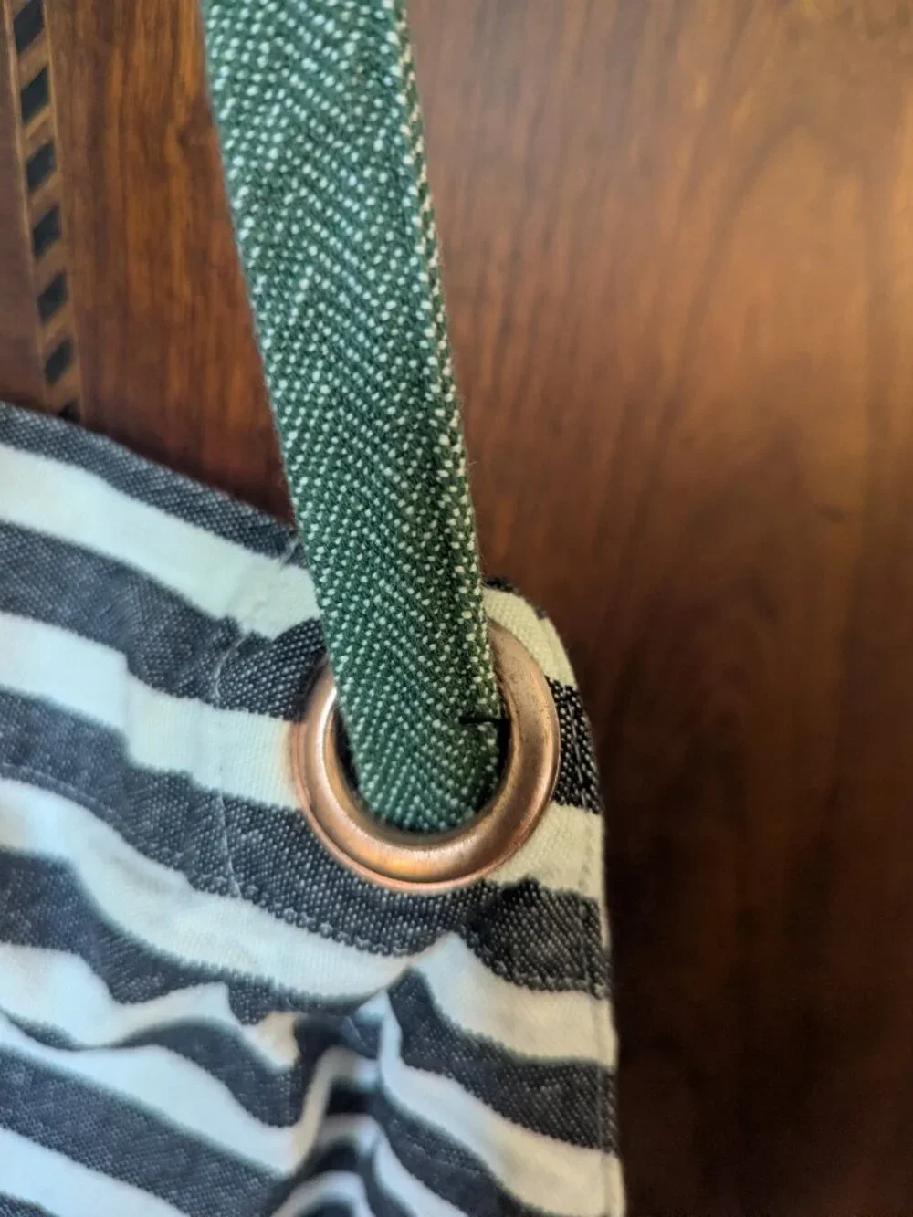 Hearth and Hand Charcoal/White Stripe Apron